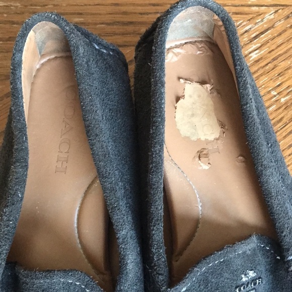 Coach Dark Dk Gray Moccasin Shoes 7.5 - Picture 4 of 7